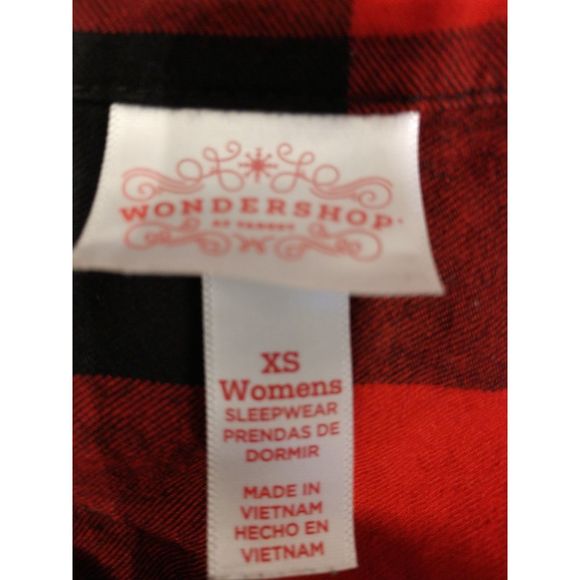 Women's x small sleepwear Wonder shop red plaid. - Picture 3 of 3